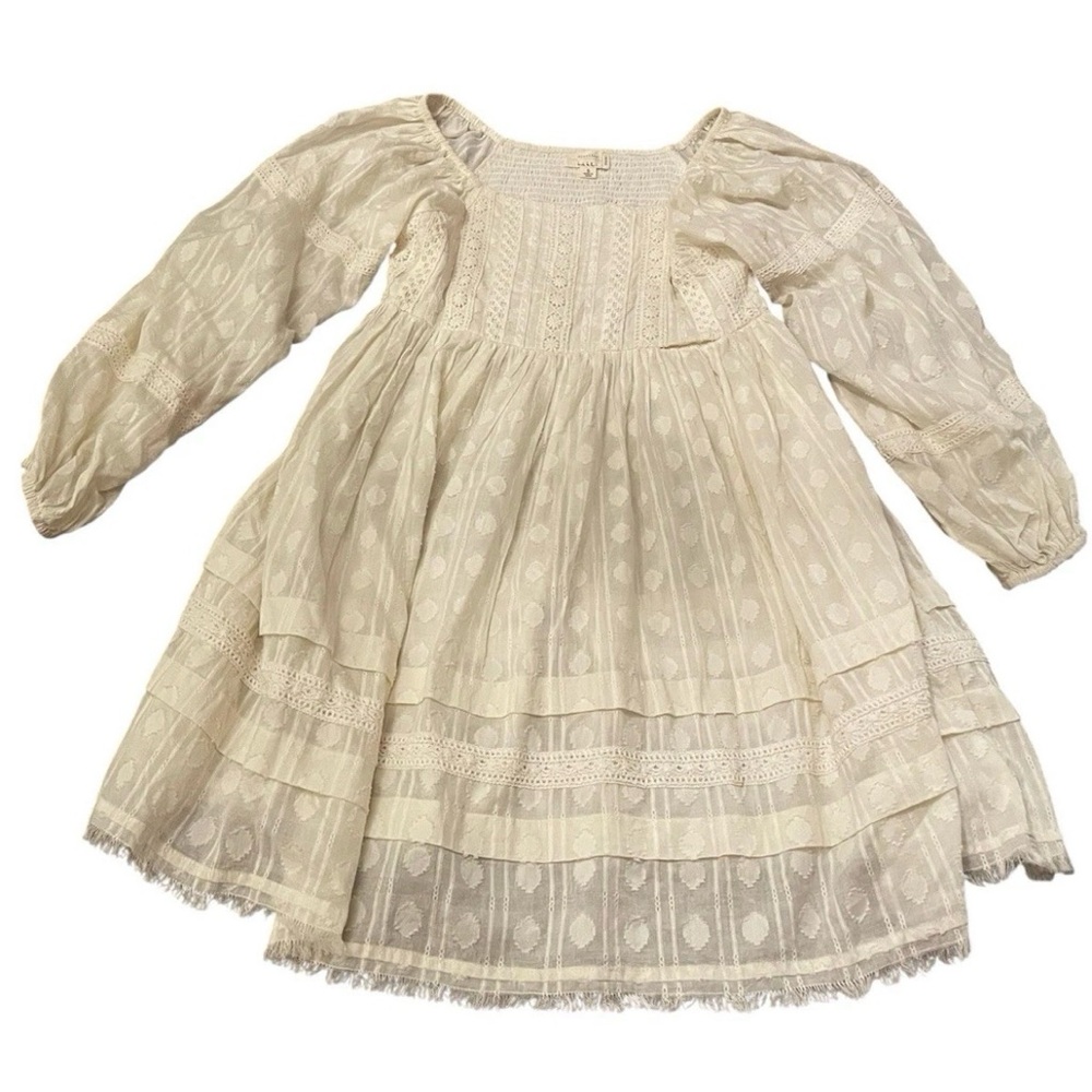 Cotton Boho Fairycore Romantic Nicole Miller  Embroidered Artelier Dress Sz S